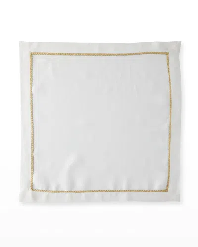 Nomi K Gold Braided Napkin In Blue