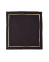 Nomi K Gold Braided Trim Napkin In Black