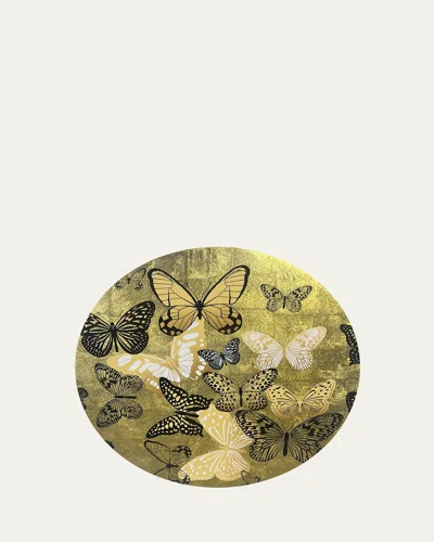 Nomi K Gold Butterly Round Lacquer Placemat