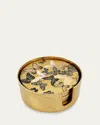 Nomi K Gold Leaf Butterflies Lacquer Coasters, Set Of 6 In Gold