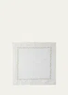Nomi K Gold Wave Embroidered Napkin In Gold/white