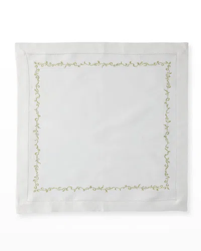 Nomi K Gold Wave Embroidered Napkin In Blue