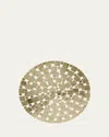 Nomi K Modern Squares Goldtone Metal Placemat, 15" Round In Gold