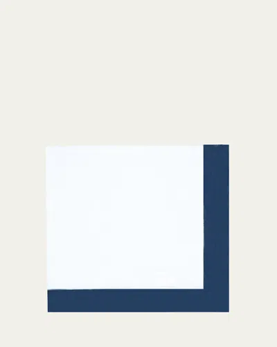 Nomi K Navy Shimmer Border Napkin In Blue
