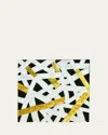 Nomi K Shell With Black Gold And White Mother Of Pearl Square Placemat In Black Multi
