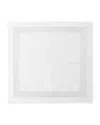 Nomi K Silver Shimmer White New Border Napkin In Silver