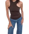 Nomia Asymmetric Tank Top In Earth In Beige