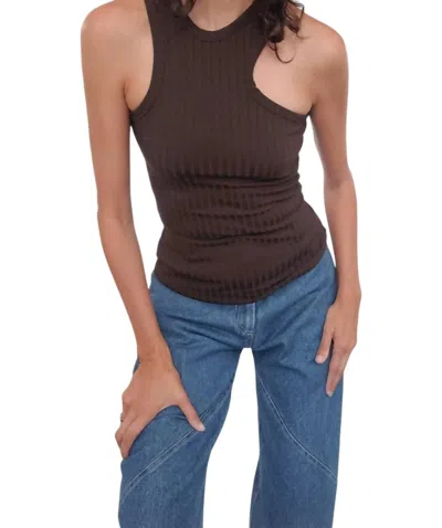 Nomia Asymmetric Tank Top In Earth In Beige