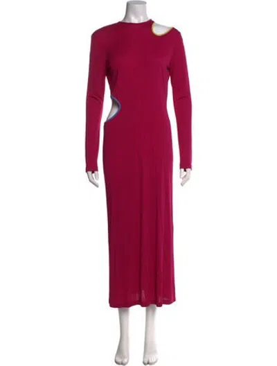 Pre-owned Nomia Asymmetrical Long Dress W/ Tags In Pink
