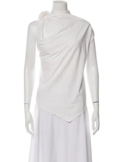 Pre-owned Nomia Asymmetrical Sleeveless Top In Neutrals