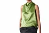 Nomia Cowl Neck Halter Top In Kiwi In Multi