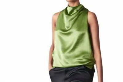 Nomia Cowl Neck Halter Top In Kiwi In Multi