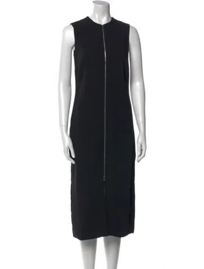 Pre-owned Nomia Crew Neck Knee-length Dress In Black