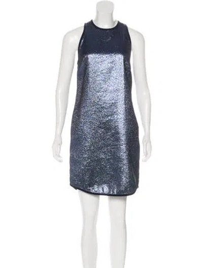 Pre-owned Nomia Crew Neck Knee-length Dress In Blue