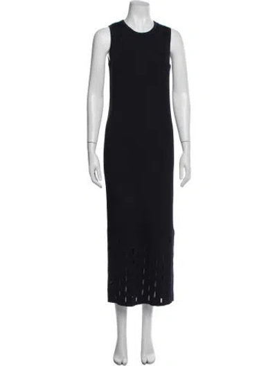 Pre-owned Nomia Crew Neck Long Dress In Blue