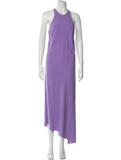 Pre-owned Nomia Halterneck Long Dress In Purple
