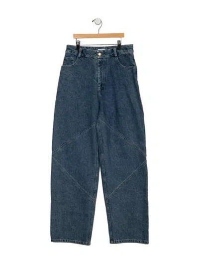 Pre-owned Nomia High-rise Wide Leg Jeans In Blue