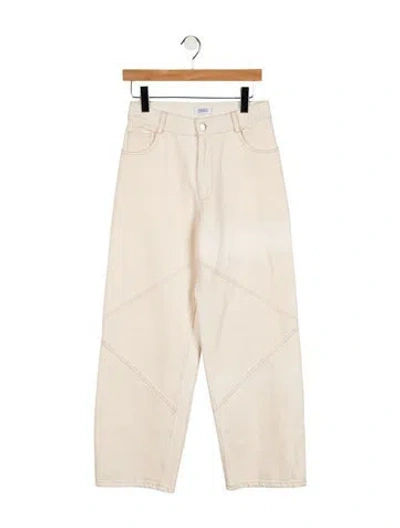 Pre-owned Nomia High-rise Wide Leg Jeans In Neutral