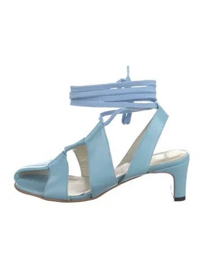 Pre-owned Nomia Leather Sandals In Blue