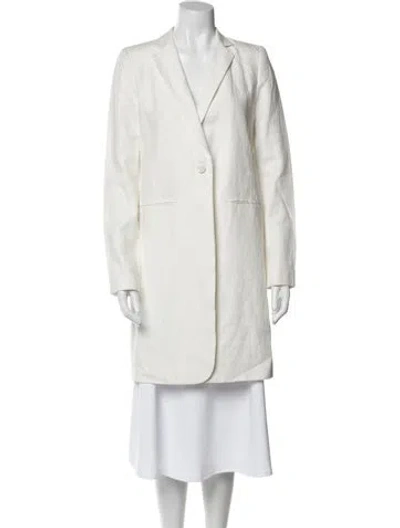 Pre-owned Nomia Linen Coat In Neutral