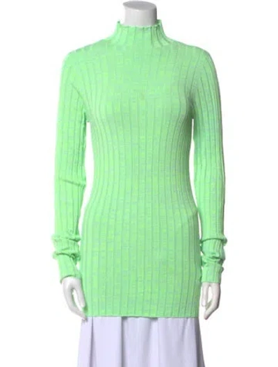 Pre-owned Nomia Mock Neck Mini Dress In Green