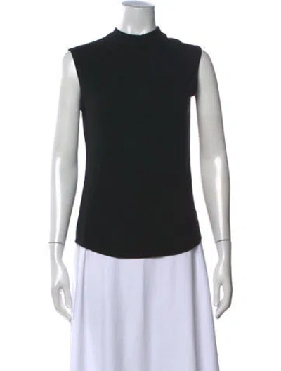 Pre-owned Nomia Mock Neck Sleeveless Top In Black