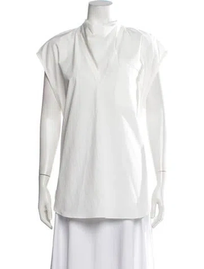 Pre-owned Nomia Mock Neck Sleeveless Top W/ Tags In White