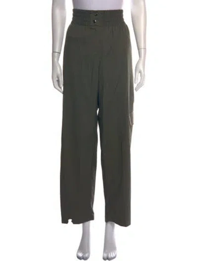 Pre-owned Nomia Nylon Wide Leg Pants In Green