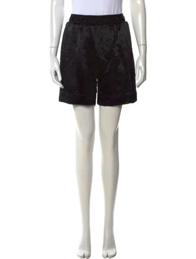 Pre-owned Nomia Patterned Mini Shorts In Black
