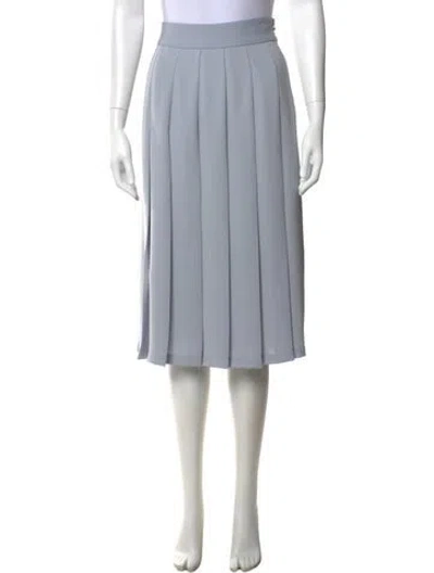 Pre-owned Nomia Pleated Accents Midi Length Skirt In Blue