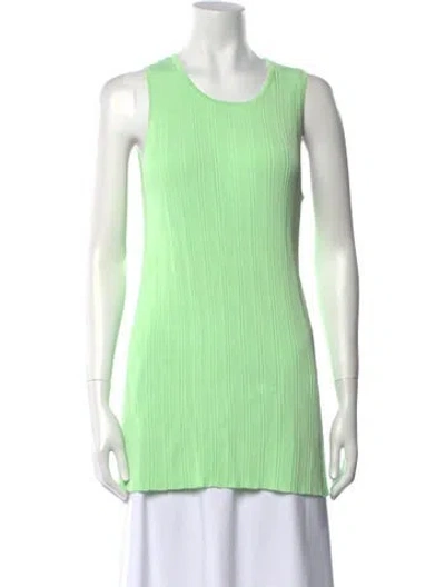 Pre-owned Nomia Scoop Neck Sleeveless Top In Green