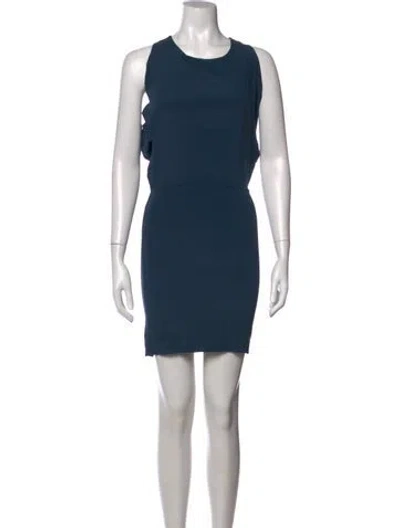 Pre-owned Nomia Silk Mini Dress In Blue