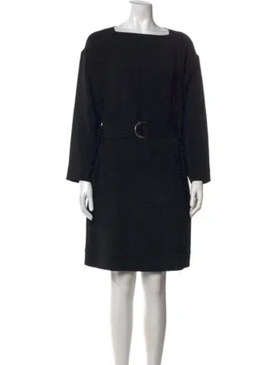 Pre-owned Nomia Square Neckline Mini Dress In Black