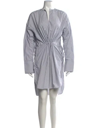 Pre-owned Nomia Striped Mini Dress In Blue/white
