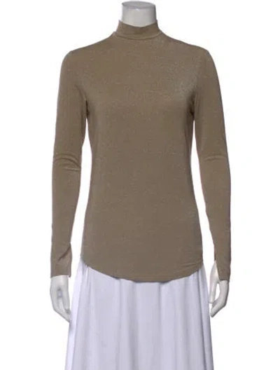 Pre-owned Nomia Turtleneck Long Sleeve Top W/ Tags In Neutrals