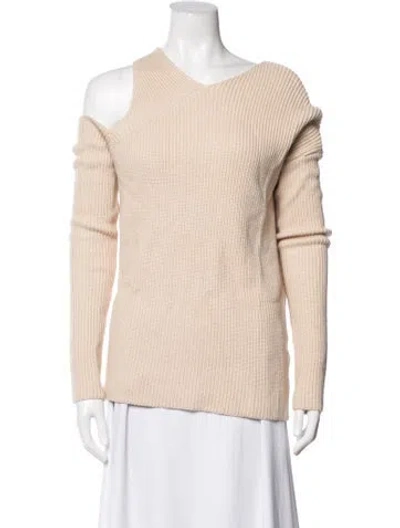 Pre-owned Nomia V-neck Sweater In Neutrals