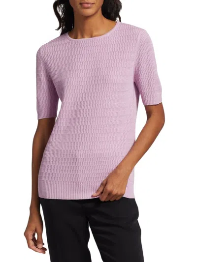 Nominee Women's Collection Wave Stitch Sweater In Purple