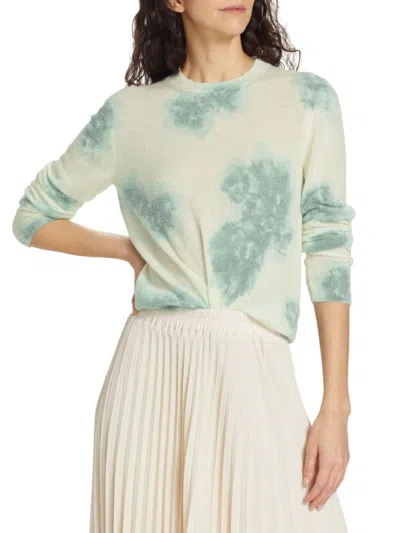 Nominee Women's Floral Wool Blend Sweater In Egret
