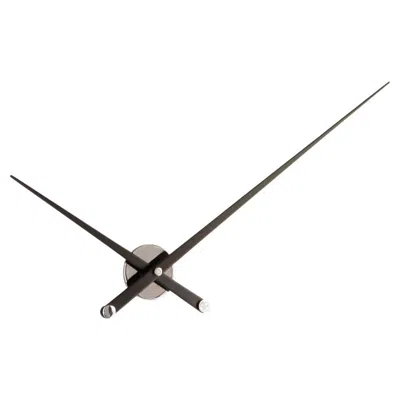 Pre-owned Nomon Axioma L Wall Clock: Modern Design In Chromed Brass & Walnut In Brown