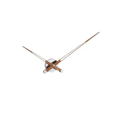 Nomon Axioma Oversized Wall Clock In Chrome,walnut