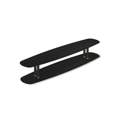 Nomon Axis Solid Wood Single Coffee Table In Black