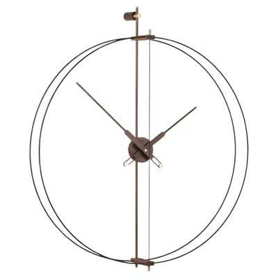 Pre-owned Nomon Barcelona Premium Wall Clock By , Brass & Fiberglass, Modern In Brown