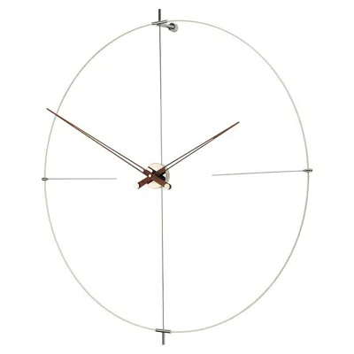 Pre-owned Nomon Bilbao N Wall Clock By : Modern Fiberglass & Wood Design In Brown