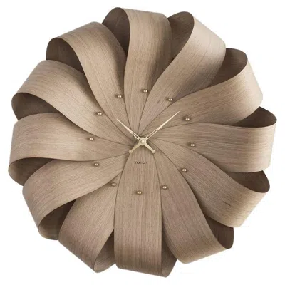 Pre-owned Nomon Brisa G Wall Clock By : Modern Walnut & Oak Design From Spain In Brown
