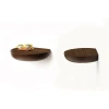 Nomon Circle Solid Wood Floating Shelf In Walnut