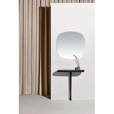Nomon Console Table With Marble Top In Black