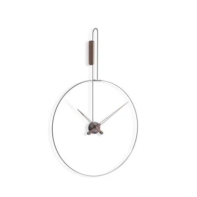 Nomon Daro Oversized 27.6" Wall Clock In Graphite Brass;graphite Laiton;noyer;wal