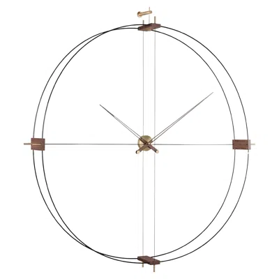 Pre-owned Nomon Delmori G Wall Clock By : Modern Fiberglass & Wood Design In Brown
