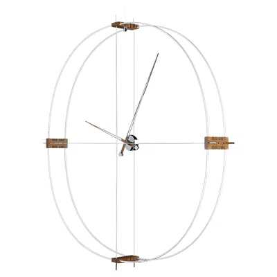 Pre-owned Nomon Delmori N Wall Clock By : Modern Fiberglass & Walnut Design In Brown