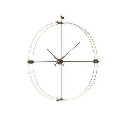 Nomon Delmori Oversized 51.2" Wall Clock In Brass,walnut
